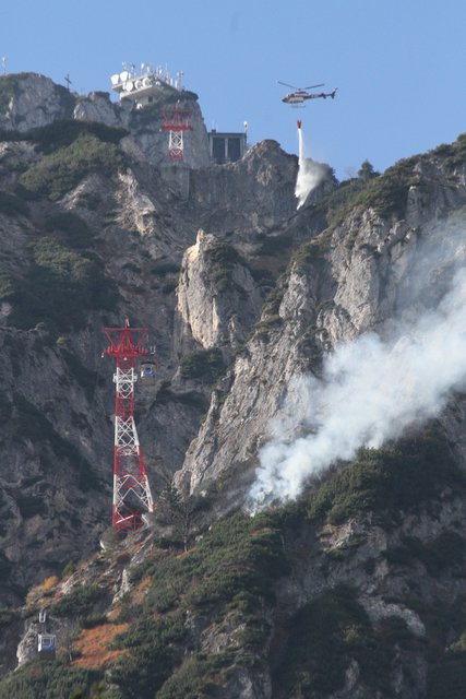 Unterhalb der Talstation – bei der Stütze 1 - ist der Brand ausgebrochen