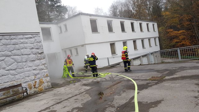 Ausgangslage der Übung: ein Brandalarm im SeneCura Pressbaum