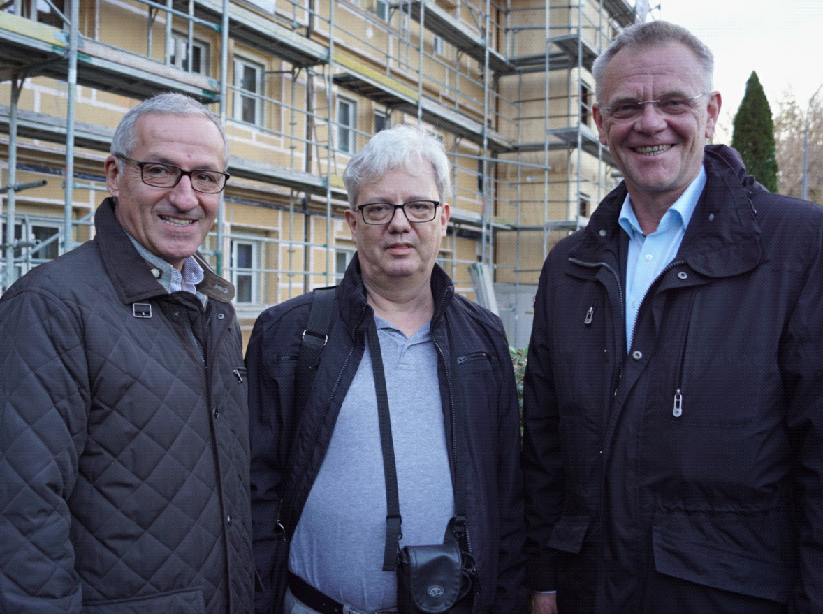 Bürgermeister Gerhard Anzengruber, Architekt Paul Schweizer und Vizebürgermeister Maximilian Klappacher.