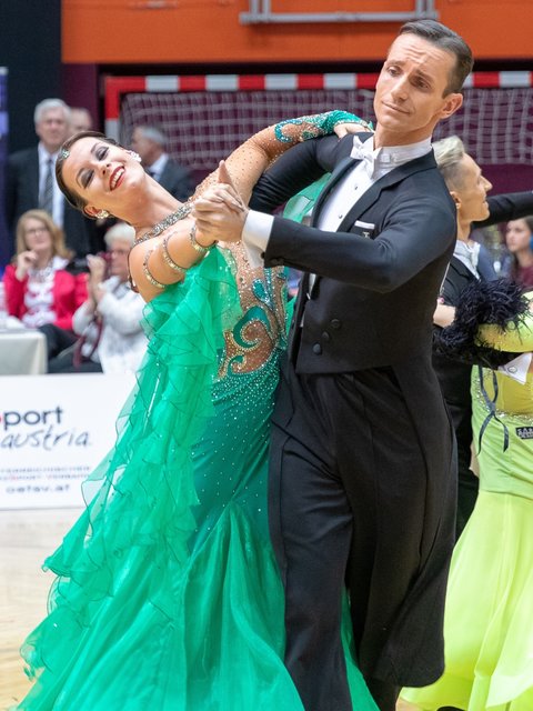 Maximilian Kopt &amp; Daniela Seiringer vom TSC Grün-Rot-Wels: Platz 8 und damit bestes OÖ-Paar in der Allgemeinen Klasse S | Foto: © Jürgen Brochmann