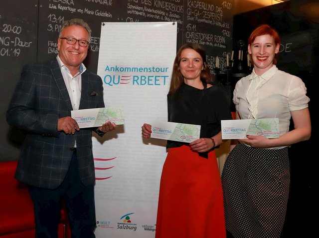 LH-Stv. Heinrich Schellhorn , Andrea Folie und Katrin Reiter vom Projekt Querbeet | Foto: LMZ/Franz Neumayr