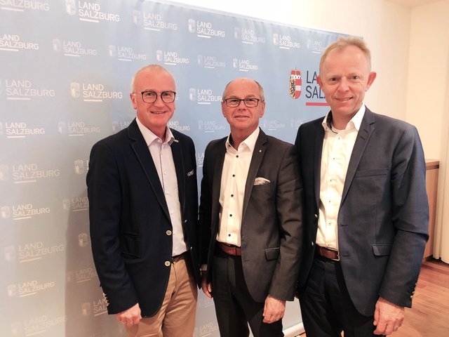 Caritas-Direktor Johannes Dines, LHStv. Christian Stöckl und Michael König, Leiter des Diakoniewerks | Foto: Lisa Gold