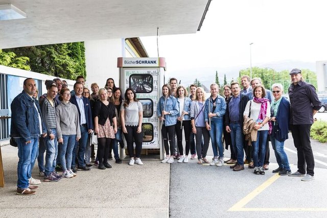&lt;f&gt;Die Eröffnung &lt;/f&gt;der Bücherzellen fand im Mai 2018 im Rahmen einer Leseratten-Rallye statt | Foto: Stadtgemeinde Wolfsberg