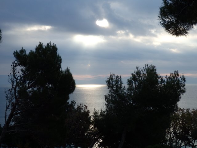 in aller Frühe ein Blick aufs Meer...