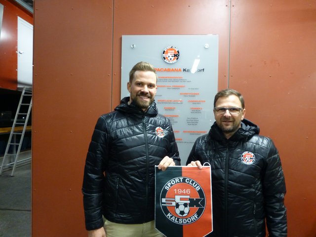 Der neue Kalsdorf-Trainer Thomas Hack (rechts) mit seinem “Co“ Markus Hödl.