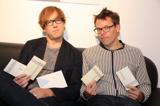 Bei der Literaturreihe "Literatur um 8" im Dinzelschloss lasen Peter Clar und Markus Köhle aus ihren Texten