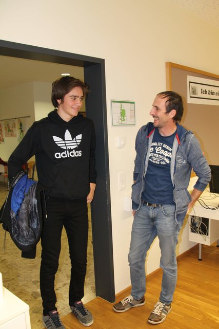 Lehrer Herbert Muigg freute sich über den Besuch