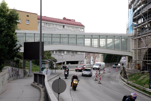 Der Skywalk Spittelau sollte die Bezirke Döbling und Alsergrund eigentlich näher zusammenbringen, sorgt jetzt aber für Streit. | Foto: MA 29/Wurscher