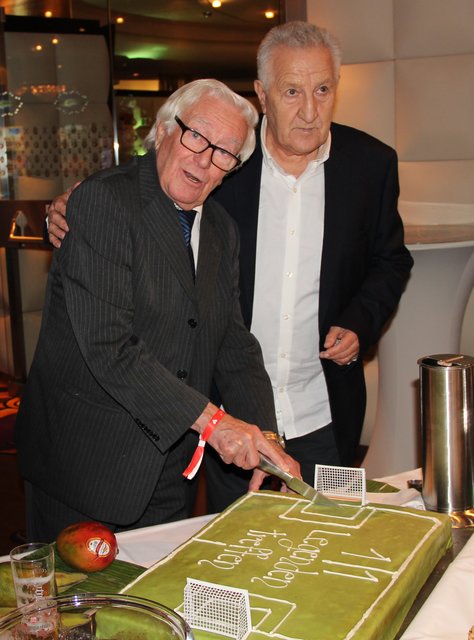 Legende Franz Viehböck (links) feierte seinen 80. Geburtstag. | Foto: Ulrike Oberbauer-Oberparleitner