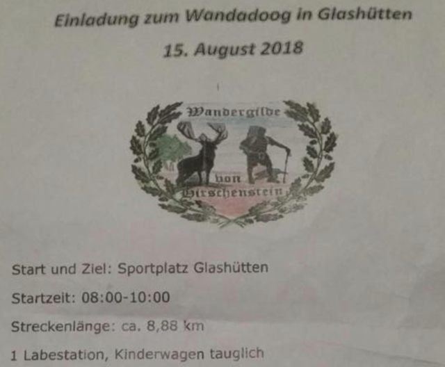 Diese Einladung zur 8,88 Kilometer-Wanderung beschäftigte die Staatsanwaltschaft | Foto: Foto: Plank