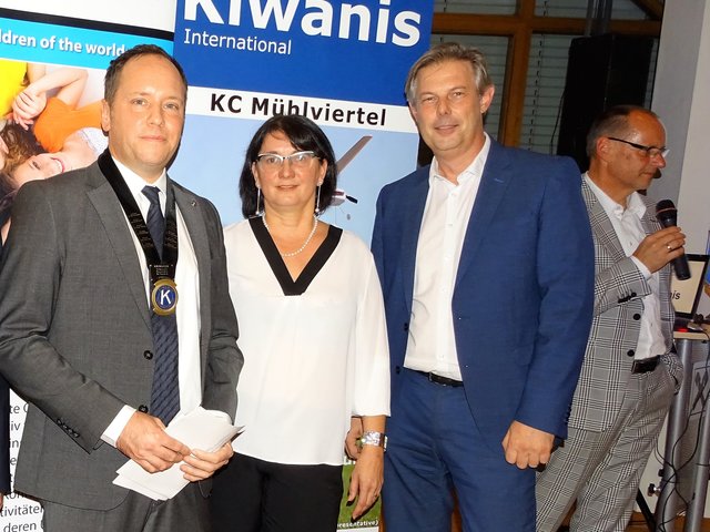 Neo-Präsident Franz Martin Past, Andrea Kahofer, Günther Kautz und Moderator Heinz Huber (v.l.).