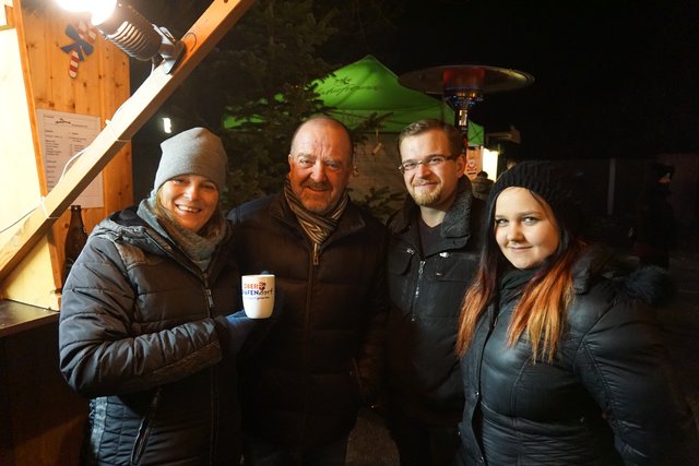 Angela, Werner und René Kraft mit Carina Brückler 