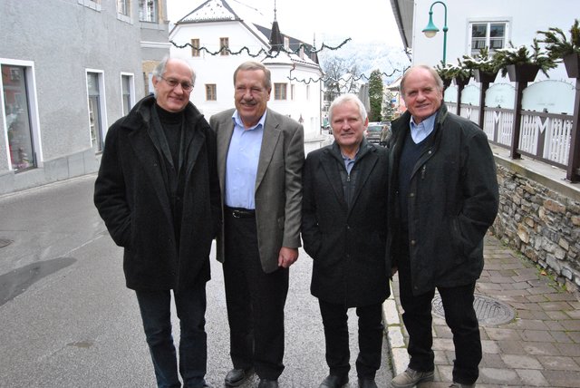"Frischzellenkur" für Meilenstein: Walter Eckhart, Wolfgang Leitner, Franz Hendler und Hans Weigand.