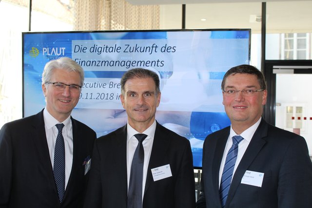 Georg Krause, Vorstand Plaut AG, Peter Haidenek, CFO und Mitglied des Vorstandes Polytec Group, Christoph Kränkl, Geschäftsführer SAP Österreich (v. l.). | Foto: BRS