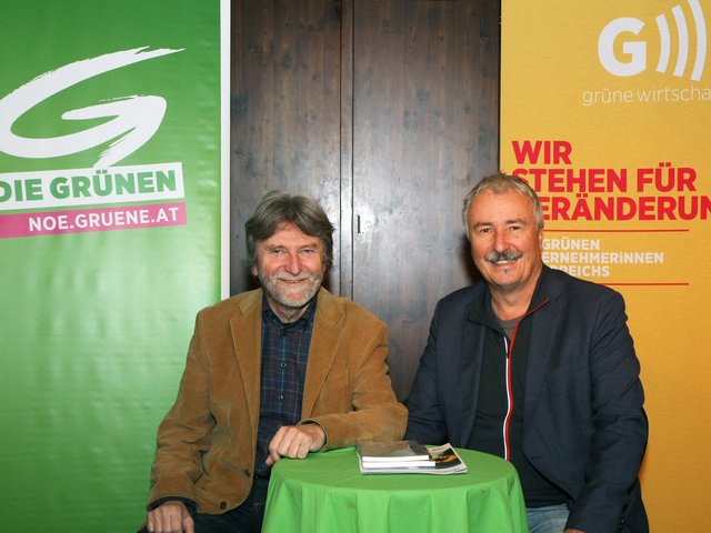 Alexander Maly und Christian Schrefel Bezirkssprecher und Obmann der Grünen Wirtschaft NÖ | Foto: Thomas Falch