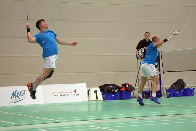 Jürgen Koch und Peter Zauner Im Herren- Doppel. | Foto: ASKÖ Traun