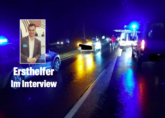 Mario Haas (kleines Foto) leistete beim Unfall auf der B145 Erstehilfe.