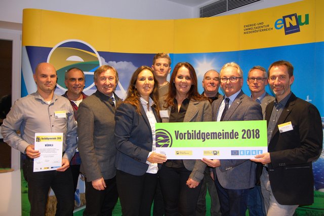 E&UGR DI Christian Ruprechter (Würmla), EGR Al Gerhard Hartweger (Sitzenberg-Reidling), Geschäftsführer Dr. Herbert Greisberger (Energie- und Umweltagentur NÖ), VBgm. Mag. Ulrike Fischer (St. Andrä-Wördern), EB Stefan Gotthart (Tulln), UGR Eva Koloseus (Tulln), Ing. Siegfried Schönbauer (St. Andrä-Wördern), BR Bgm. Karl Bader, Ing. Franz Patzl (Land NÖ), KEM-Manager EB DI Rupert Wychera (KEM Tullnerfeld Ost)
