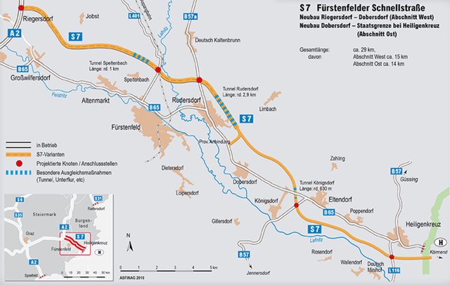 S7 Schnellstraße: ab Jänner geht es in Sachen Schnellstraße bei den Kunstbauten über die Lafnitz und Lahnbach ans Eingemachte, auch mit dem Bau des Tunnels in Rudersdorf wird begonnen. | Foto: Asfinag