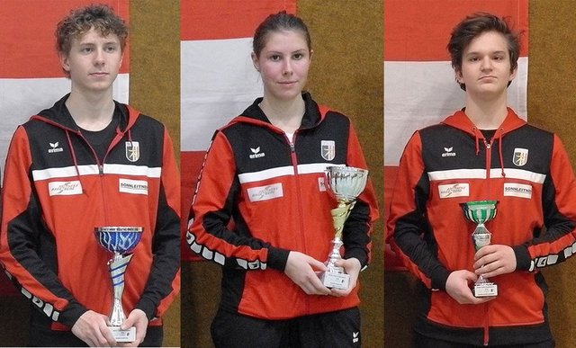 (V.l.n.r.): Martin Kraher, Rosa Schmidl, Philipp Huber
