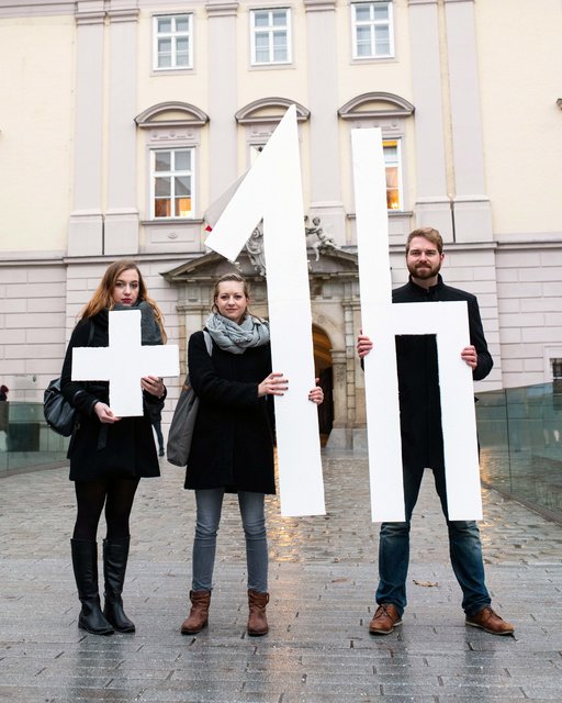 Denisa Husic, Nina Andre und Lukas Linemayr (v. l.). | Foto: Grüne Jugend OÖ