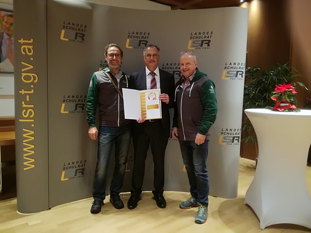 Mag. Jürgen Kiechl, Fachinspektor für Leibeserziehung Hofrat Wolfgang Öbelsberger, Helmut Knabl | Foto: Foto: Helmut Knabl