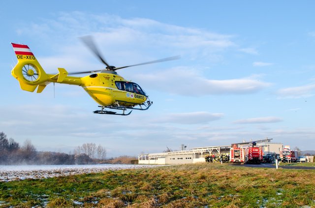 Am Samstag Nachmittag war der Rettungshubschrauber C12 in Mooskirchen im Einsatz. | Foto: FF Mooskirchen