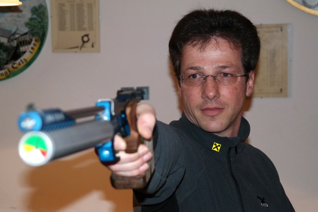 War wesentlich an der Tabellenführung der Oetzer Pistolenmannschaft beteiligt - Karl-Heinz Mühlpointner