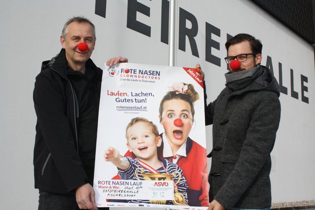Die Vereinsobmänner Werner Ertl vom Sparverein Roma und Matthias Wilhelm von KulmX Bewegung &amp; Sport haben sich zusammengetan und veranstalten am 31.12.2018 gemeinsam den 1. Pischelsdorfer ROTE NASEN LAUF.  | Foto: Martina Eisner