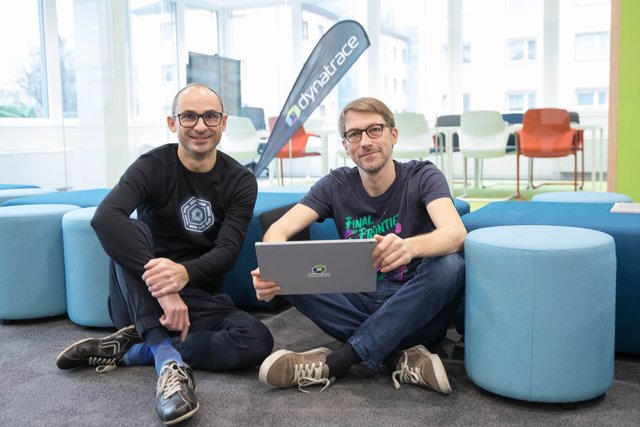 Dynatrace-Gründer und technischer Leiter Bernd Greifeneder (li.) und Stefan Gusenbauer, Standortleiter in Hagenberg.
