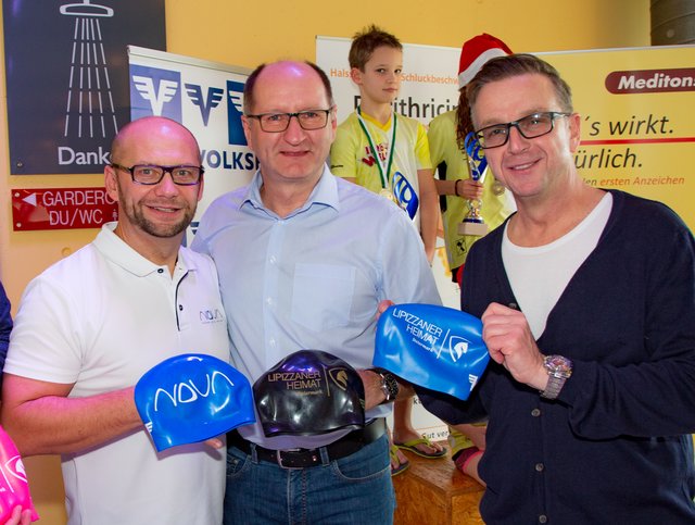 Obmann Thomas Nöres, TV-Obmann Adi Kern und Bgm. Helmut Linhart
