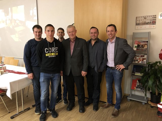 Patrick Leutgeb, Patrick Kropfreiter, Peter Gesselbauer, Karl Eichinger, Christoph Bretterbauer, Peter Weber (v.l.).