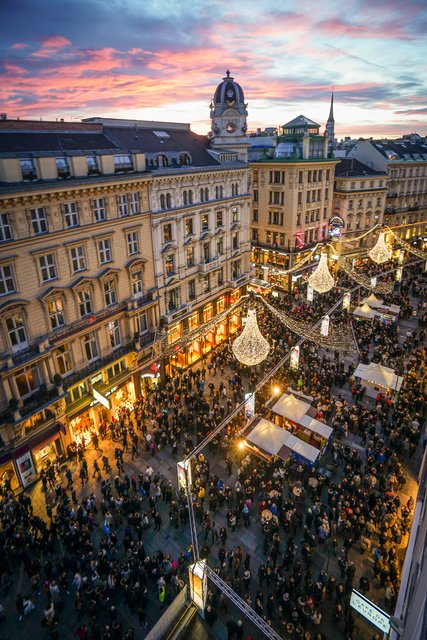 Auch am Graben kann man zu Silvester feiern.