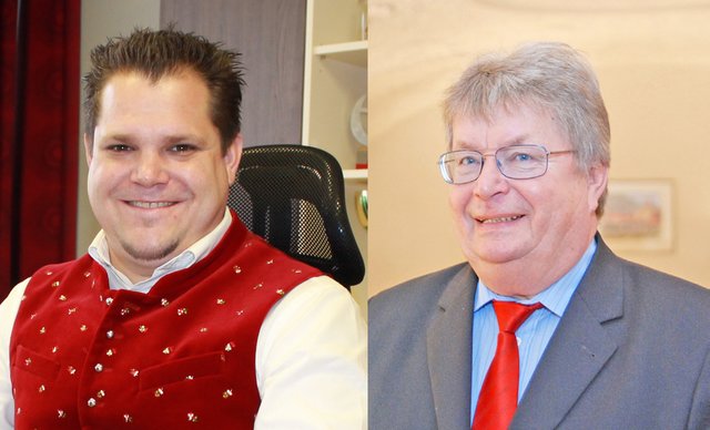 Die Bürgermeister Hannes Mak und Gottfried Wedenig (v. li.) verraten, was 2019 in den Gemeinden ansteht