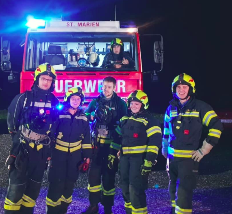 Nach dem Einsatz wünschte die Feuerwehr St. Marien , via Facebook-Posting – allen noch ein frohes Fest.