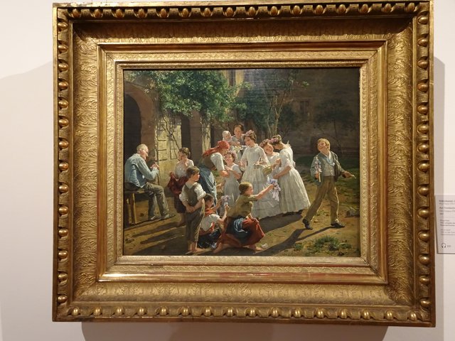 Ferdinand Georg Waldmüller Wien 1793-1865 Hinterbrühl, Am Frohnleichnahmsmorgen Öl auf Holz
