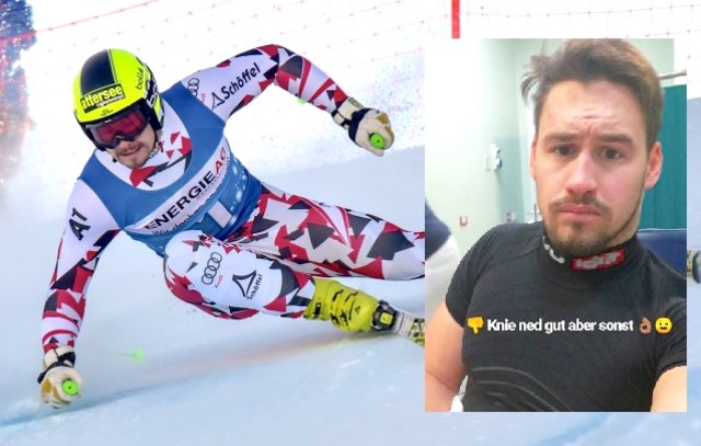"Knie ned gut", postete Daniel Hemetsberger auf Instagram, bevor die schwere Verletzung diagnostiziert wurde.
