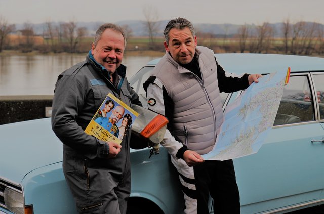 Mario Schlemmer & Günther Lembacher an der Donaulände in Ybbs