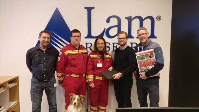 Die Österreichische Rettungshundebrigade / Staffel Villach erhielt vor den Weihnachten noch eine großzügige Unterstützung von der Firma LAM.
