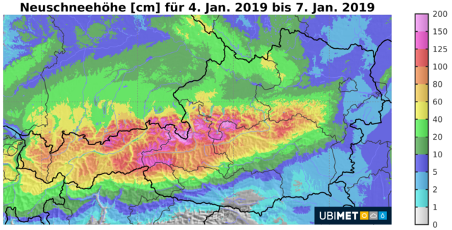 Am Wochenende sind bis zu 1 Meter Neuschnee in Tirol möglich.  | Foto: Ubimet