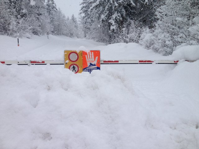Die Straße in Gnadenwald ist gesperrt. Einige BewohnerInnen wurden evakuiert.