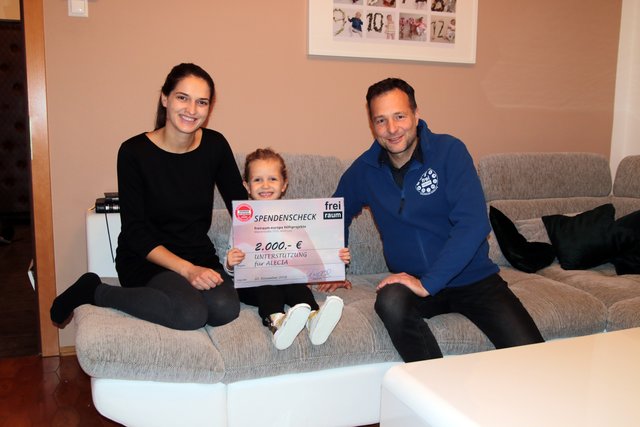Mit der Spende wird der kleinen Alessia geholfen.