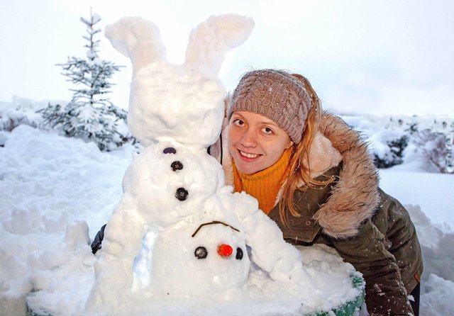 Da steht sogar der Schneemann Kopf... | Foto: Schweinöster