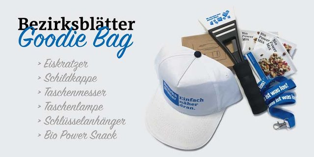 Bezirksblätter Goodie Bag zu gewinnen!