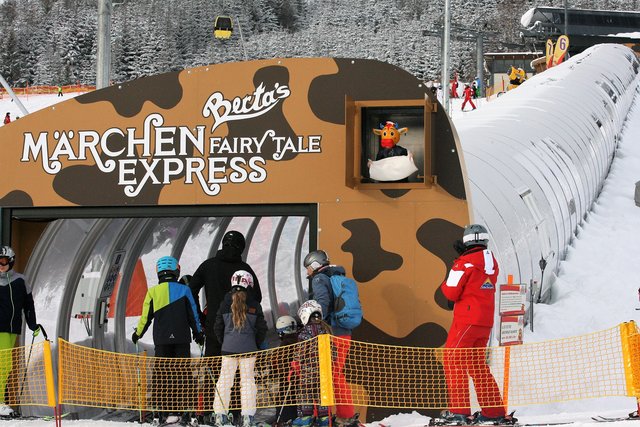 Besonderes Highlight für alle Ski-Anfänger: Bertas Märchenexpress. | Foto: Bergbahnen Fiss-Ladis 