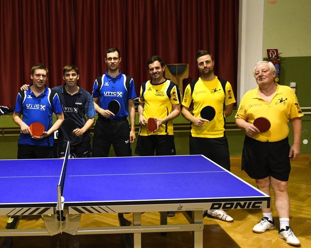 Am Foto (von links): Manuel Mattes, Eric Polak, Wojciech Gawlik, Reinhard Pleßl, Martin Sturc und Helmut Pokorny | Foto: Sektion Tischtennis