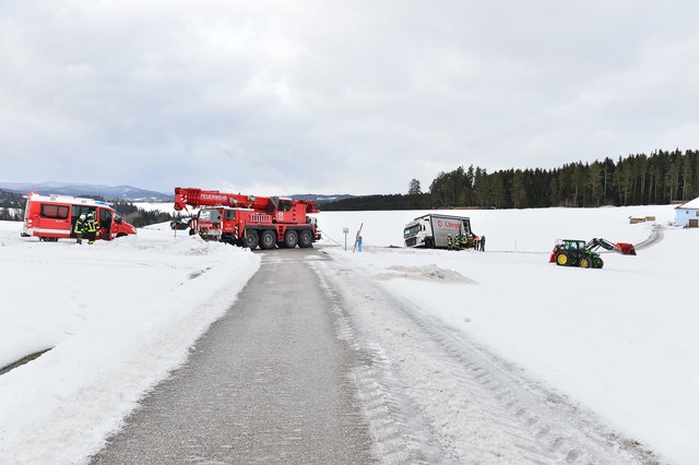 Lkw konnte nach Bergung weiterfahren - Freistadt
