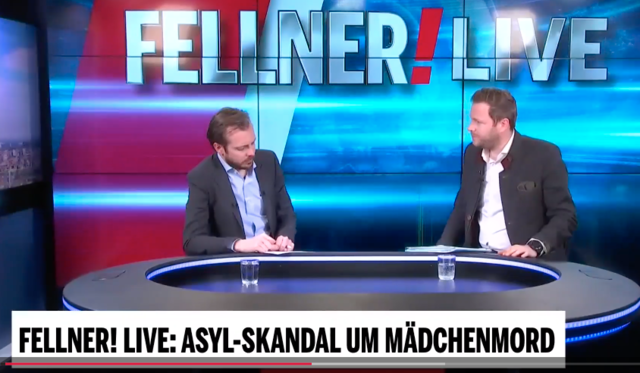 Michael Schnedlitz (r.) im Gespräch mit Niki Fellner.