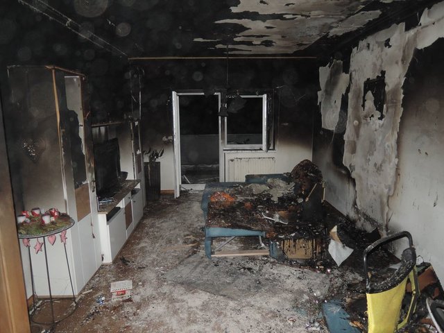 Eine Sprühkerze hat den Brand in der Wohnung des neu gewählten Feuerwehrkommandant-Stellvertreters Gerhard Hofmann am vergangenen Samstag ausgelöst. | Foto: FF Hoheneich