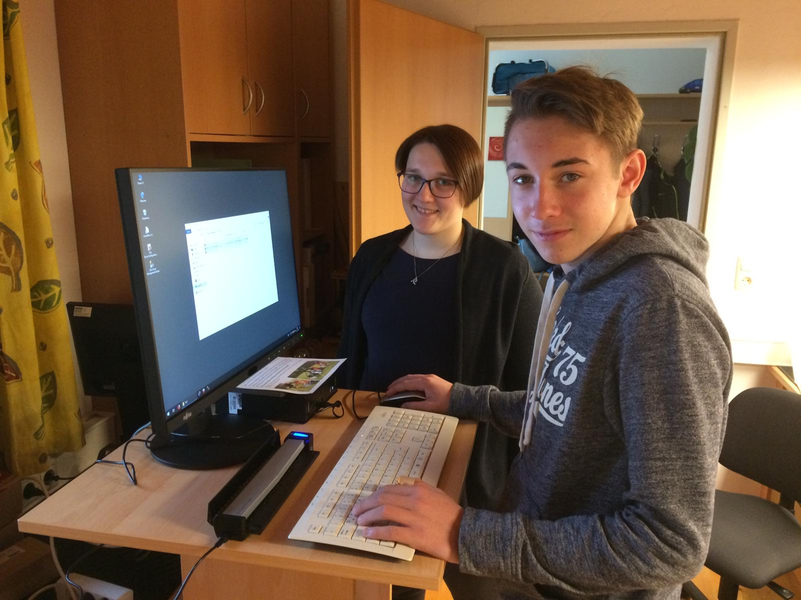 Ein Schüler beim "schnuppern"